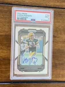 2022 Prizm Aaron Rodgers Auto Psa 9 - Picture 1 of 2