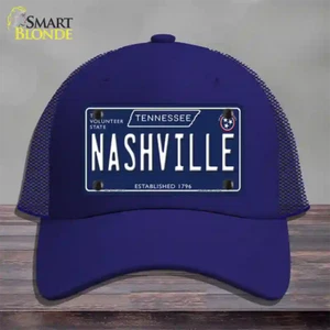 Sombrero con letrero de metal azul Nashville Tennessee - malla azul real - Imagen 1 de 1