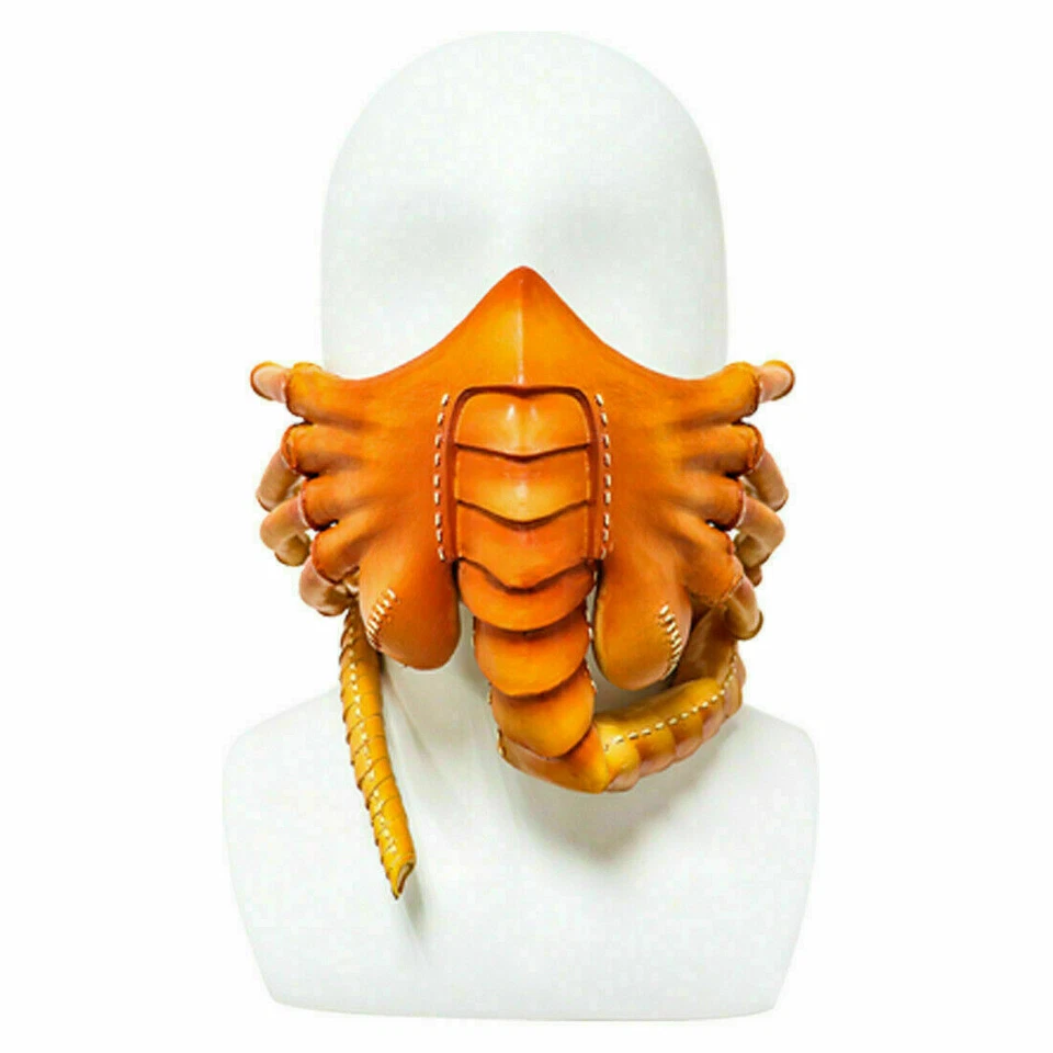Scorpion Mask Party Prop Facehugger Toy Alien Deluxe Latex Face Cosplay Props AU - Image 1 of 4