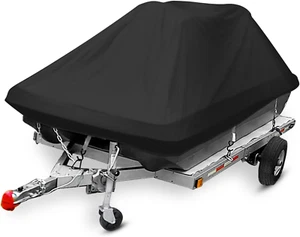 900D Waterproof Pond Boat Cover Fits 8'-10'L Pond Prowler Bass Raider Boat and B - Picture 1 of 7