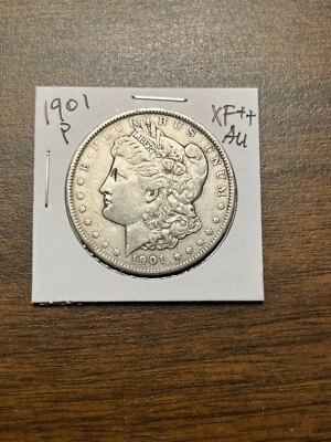 1901 p Morgan silver dollar XF++/AU GENUINE GUARANTEE - Image 1 of 4
