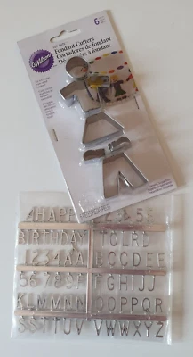 Cortador de fondant en forma de gente y paquete superior de pastel alfabeto - decoración Foto 1 de 4