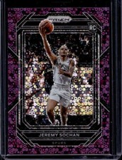 2022-23 Panini Prizm Jeremy Sochan Fast Break Purple Rookie Card RC #/75 Spurs