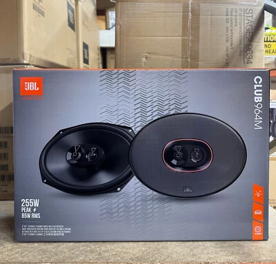 JBL 6"x9" 6x9 510W Total power CLUB 3-way car rear deck oval shelf speakers 964M - Image 1 of 4