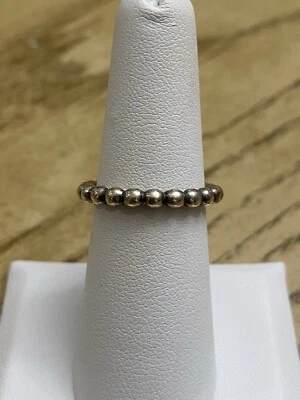 Pandora Silver Designer Signed Ball Eternity Ring Sterling Silver Size 6.5 - Image 1 of 3