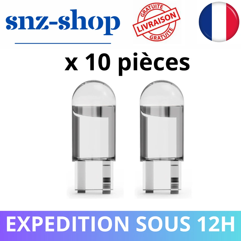 10x T10 W5W LED Ampoule Bulb 6000K Blanc,Non Anti Erreur, Veilleuse Auto Canbus - Imagen 1 de 4