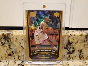 RARE 1998-99 VINCE CARTER ENCORE RC GOLD F/X GAME DATED REFRACTOR ROOKIE /125 - Picture 1 of 17