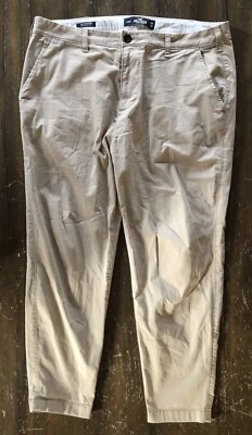 Hollister Crop Taper Chino Epic Flex Men’s Skinny Chino Pants Size 36x32 - Image 1 of 3