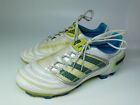 ADIDAS PREDATOR TRX FG WHITE BLUE LEATHER Soccer Cleats Pre-owned Women's 8