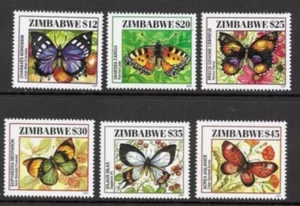 Zimbabwe 2001 Butterflies 6 x Values MNH - Picture 1 of 1