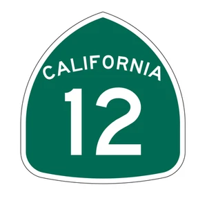 California State Route 12 Sticker Decal R1123 Highway Sign  - Picture 1 of 1