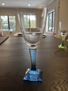 Moser "Lancelot" Water Goblet 9” Blue Bottom Flood Sample 100% Authentic FAST - Picture 1 of 6
