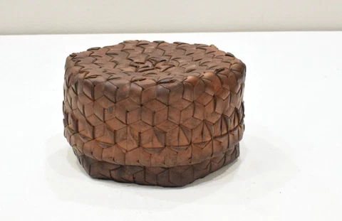 Woven Bamboo Rattan Basket Philippines Ifugao Tribe Cover