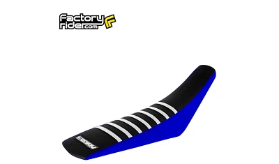 Cubierta de asiento Yamaha TTR 125 2008-2018 LADOS AZULES / TECHO NEGRO / COSTILLAS BLANCAS #147 Foto 1 de 2