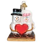Smores in Love Bride and Groom Old World Christmas Holiday Ornament Glass