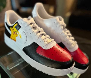 🔥🔥Air Force 1 Pokemon - Pikachu Custom Sneakers - Size 12 - Picture 1 of 10