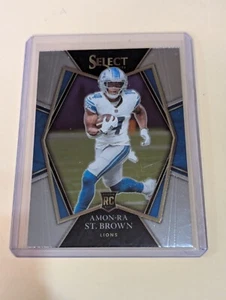 2021 Panini Select - Premier Level Amon-Ra St. Brown #173 Silver Prizm (RC) - Picture 1 of 2