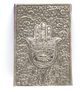 Embossed Metal MYSTICAL Symbol Notebook Journal 6" x 4" India Unused Pre Owned - Picture 1 of 10