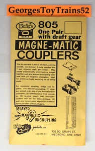 KADEE O SCALE PAIR MAGNE-MATIC ALL METAL COUPLERS & GEAR BOXES 805 NEW - Picture 1 of 2