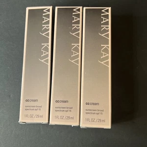 3 Mary Kay CC Cream Sunscreen Broad Spectrum SPF 15 -Very Lite. Ex. 02/22 - Picture 1 of 3