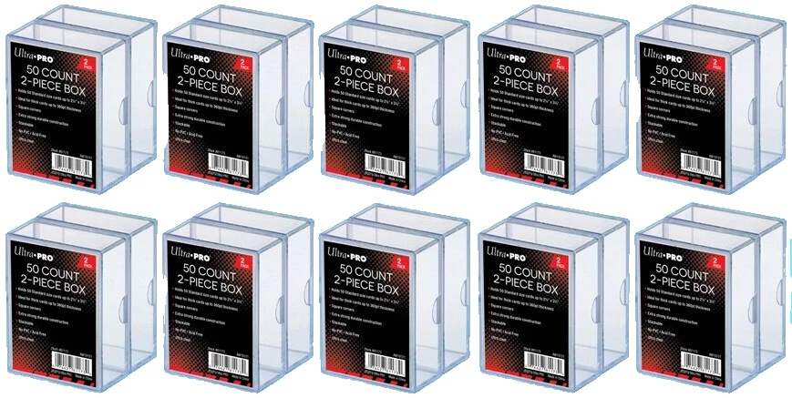 20 Ultra Pro 50 Count 2-Piece Card Storage Boxes Sports Slider Cases Trading ccg - Image 1 of 1