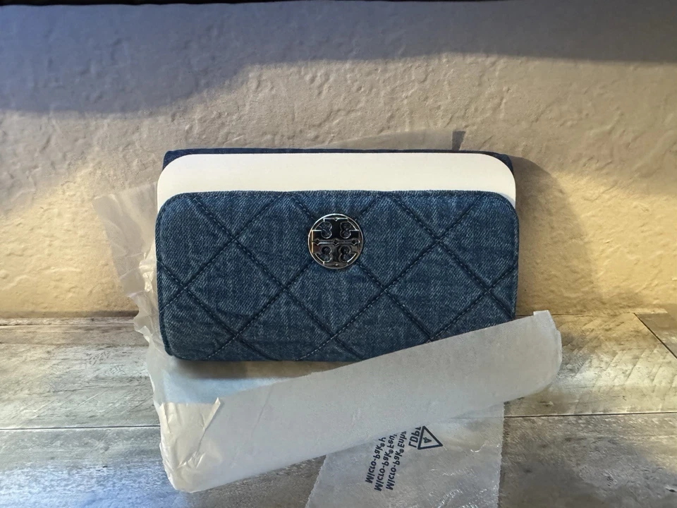 Tory Burch Willa Cadena Cartera Bandolera Bolso sin asas 163012 Denim Foto 1 de 4