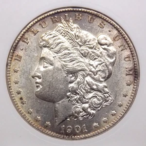 1901 "S" Morgan SILVER Dollar *VAM-7* $1 ANACS AU55 #739 About Unc SOAPBOX ECC&C - Picture 1 of 6