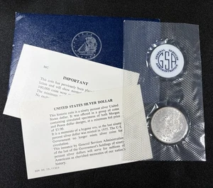 1878-CC $1 Morgan Silver Dollar Carson City GSA Soft Pack COA busta completa - Foto 1 di 9