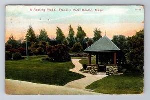 Boston MA-Massachusetts, Franklin Park, A Resting Place, Vintage c1909 Postcard - Bild 1 von 2