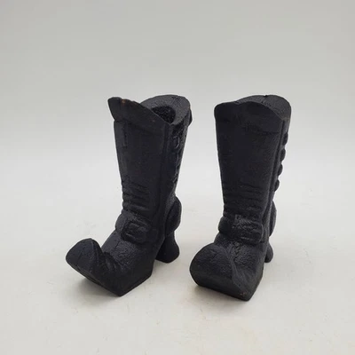 Halloween Witch's Boot Cast Iron Black Taper Candle Holder - Image 1 of 4