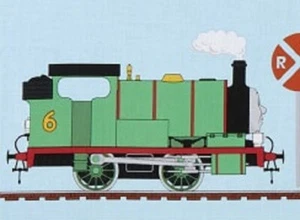 Fabric Picture Panel - Thomas The Tank Engine - Percy - 100% Cotton - 26 x 21 cm - Picture 1 of 1