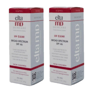 EltaMD Skincare UV Clear Broad-Spectrum SPF46 TINTED (1.7oz/48g)*2 PACK/