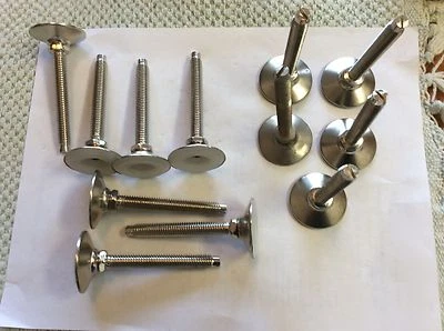 数量 (12) 全新 Hafele 637.03.018,M10 X 70 毫米长旋转底座调平器 — 第 1/4 张图片