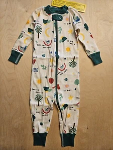 NWT HANNA ANDERSSON NURTURE NATURE ORGANIC ZIPPER SLEEPER PAJAMAS 75 12-18 M - Picture 1 of 8