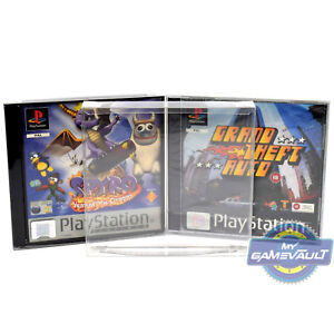 PS1 Game Box Protectors x 5 SUPER STRONG 0.5mm PET Display Case for Playstation