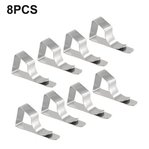 8X Stainless Steel Table Cloth Cover Clips Quality Metal Pegs Clamps Picnic - Picture 1 of 22