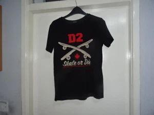 T-shirt da uomo originale DSQUARED2 nera manica corta sexy slim fit taglia M - Foto 1 di 7