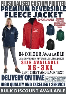 Personalised Unisex UNEEK Premium Reversible Fleece Jacket Bodywarmer UC605 - Picture 1 of 11