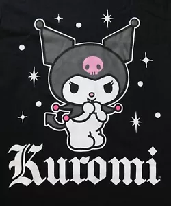 Sanrio Kuromi schwarzes T-Shirt Unisex Herren Damen Hello Kitty & Friends Größe S - Neu - Bild 1 von 4