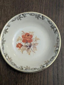 4 Vintage Empress Orange Rose Sears Roebuck 22 ct. Gold Oven Proof 5 1/4" Bowls - Picture 1 of 3
