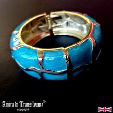 Rigid Bracelet Elegant Luxury Jewelry Woman Accessories Turquoise Dragon Skin