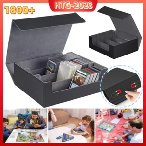 1800+ Card Deck Case Magnetic Card Storage Box Trading Card Holder Organizer US - Picture 1 of 17