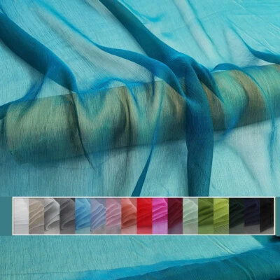 1yard X 1.4meter Mulberry Silk Scarf Textile Crinkled Silk Chiffon Crepe Fabrics - Image 1 of 4
