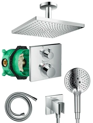 Hansgrohe Unterputz Duscharmatur Set Ecostat Raindance E Regendusche Duschsystem - Bild 1 von 4