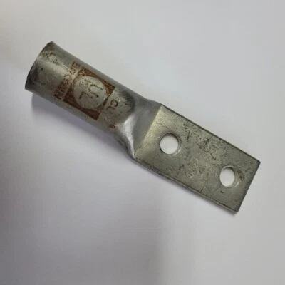 Compression Lug NSI OEC 98108 2 Hole 1/2" 500KCMIL/MCM Brown Die Copper - Image 1 of 3