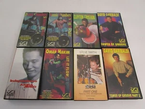 8 Vintage VHS Drum Instructional Videos Jazz Grove Rock Funk - Picture 1 of 7
