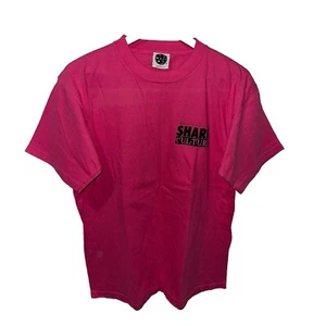 Vintage 92 Maui and Sons Pink Single Stitch Double Sided Shark Culture Mag Sz L - Picture 1 of 19