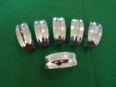 WMF London Frankfurt große Serviettenringe für 6 Personen Cromargan TOP - Bild 1 von 4