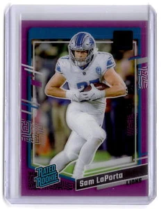 2023 Clearly Donruss #81 Sam LaPorta Purple #/199 - Picture 1 of 2