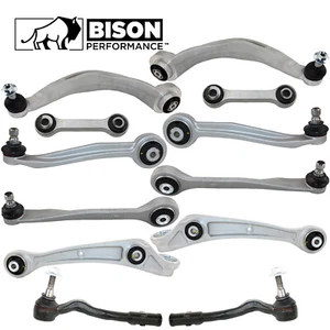 Bison Performance 12pc Front Control Arms Sway Bar Outer Tie Rod Kit For A5 Q S5 - Picture 1 of 12